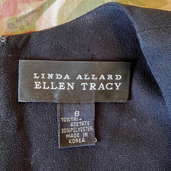 ELLEN TRACY Size 8 Elegant Wrap Classic - Little Black Dress LBD Sexy Witchycore - Picture 12 of 12